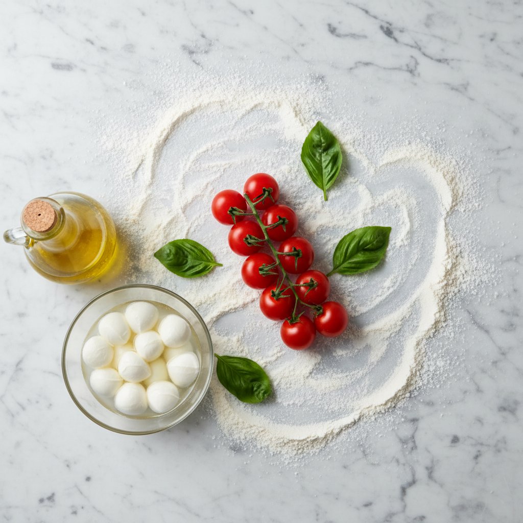 Fresh pizza ingredients